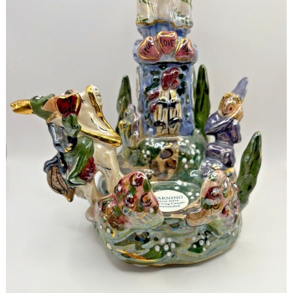 Heather Goldminc Bluesky Clayworks Princess & Frog Castle Musical Tea Lite - Picture 3 of 16